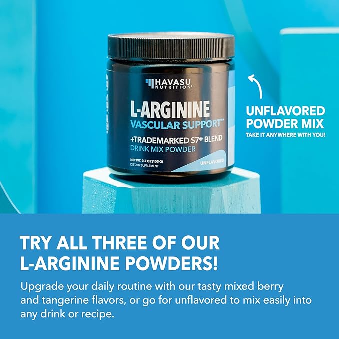 L-Arginine Powder - Nitric Oxide Supplement for Men and Women with L-Citrulline and Beet Root - Pre and Post Workout Support for Endurance and Recovery - Unflavored 1 Month Supply (30 Scoops)