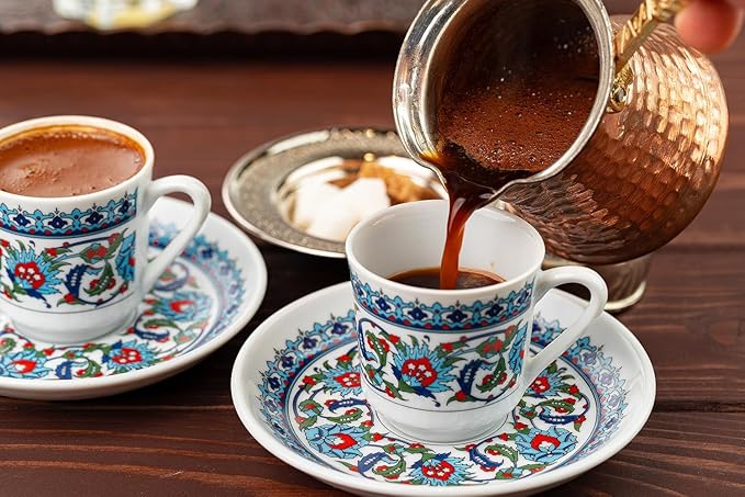Cezbeli Fine Ground Turkish Coffee 17.6 oz Can - Imported from Turkey Authentic Traditional Turkish Kahve Perfect for Cezve Pot