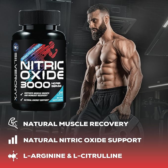 Extra Strength Nitric Oxide Booster - 3X Strength L-Arginine AKG &amp Citrulline Malate - Men &amp Women Premium Pre Workout Nitric Booster - Natural Energy &amp Muscle Support Bottled in USA - 24