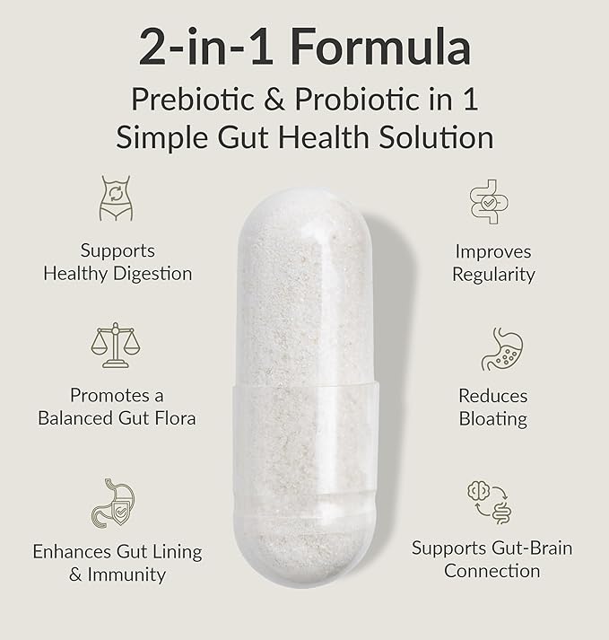 BIOptimizers MassZymes Digestive Enzymes - Probiotic Breakthrough Bundle – Gut Health &amp Bloating Relief – Prebiotic &amp Enzyme Support for Digestion Energy Health &amp Recovery – 180 Vegan Ca