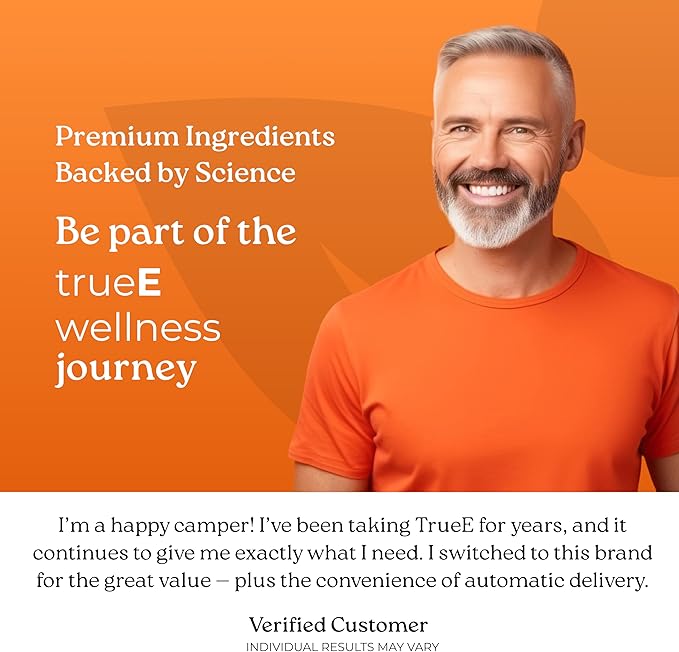 NatureCity True-E Full Spectrum Tocotrienols Vitamin E &amp Natural Alpha Tocopherol Supplement | Sustainable Vitamin E Tocotrienols from Evnol Suprabio | Non-GMO Vitamin E Complex | 60 Soft gels