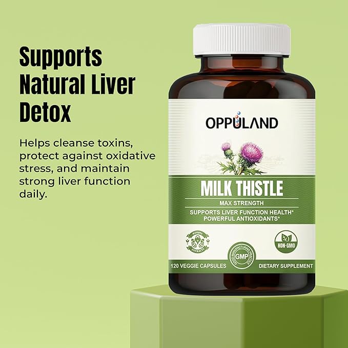 Milk Thistle Capsules - 250mg Herbal Liver Detox Supplement with Dandelion Root Turmeric Root &amp Artichoke Extract - Advanced Milk Thistle Complex for Liver Health &amp Defense - 240 Day Supply