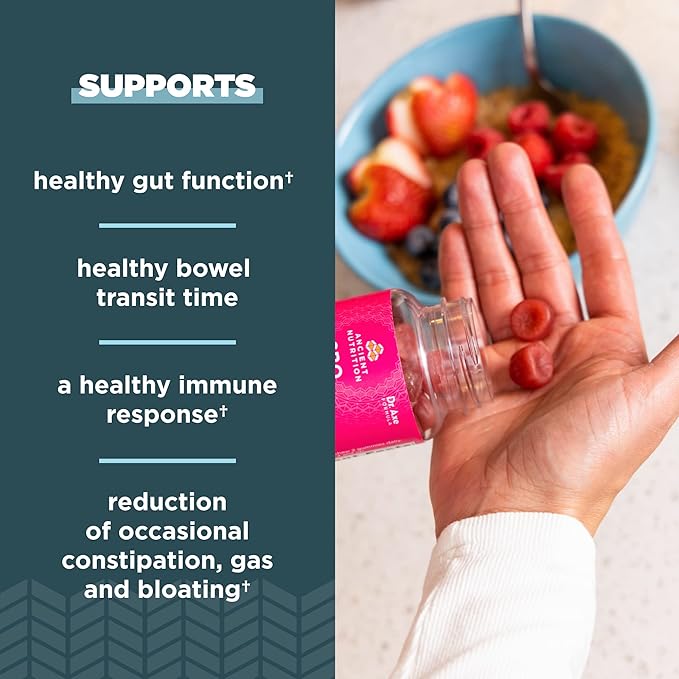 Ancient Nutrition Probiotics SBO Probiotics Berry Gummies 10 Billion CFUs*/Serving Healthy Digestive and Immune Response Support Gluten Free Reduces Occasional Bloating 60 Count