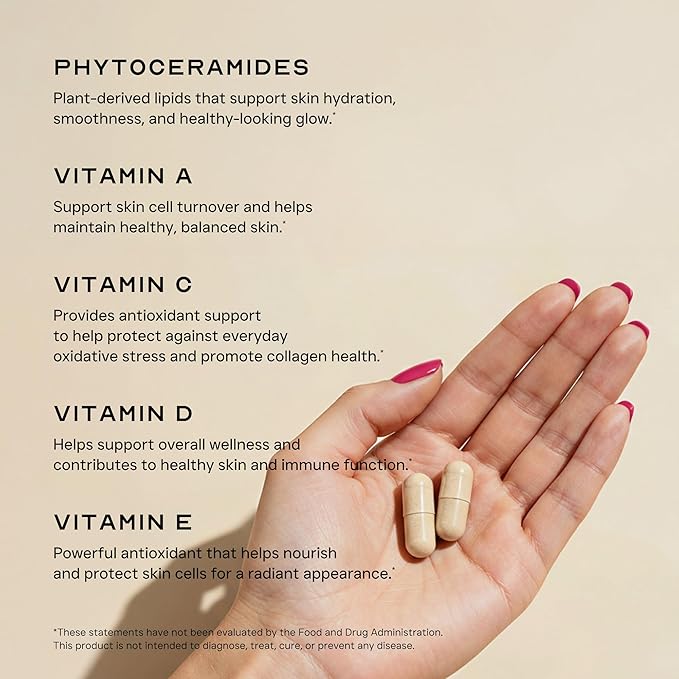 Skin Care Phytoceramides 90 Day Hydration Focus Super Ceramide Supplements for Women and Men Wrinkle Support Factor Pills Give youth to the Face with Multivitamin A C D E Gluten Free 90 Capsules