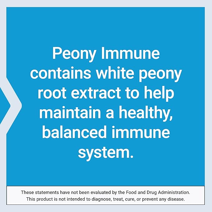 Life Extension Peony Immune White Peony Root Immune Health Support Immune System Gluten-Free Non-GMO Vegetarian 60 Capsules