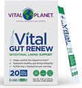 Vital Planet - Vital Gut Renew Powder Supplement for Leaky Gut Repair with L-Glutamine Marshmallow and Ginger Root DGL Licorice Root and Organic Aloe Vera L Glutamine 6000mg 20 Single Serve Packs
