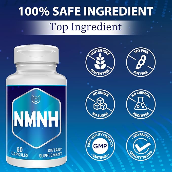 NMNH (Dihydronicotinamide Mononucleotide) NAD Supplement for NAD+ Levels as We Age (May Be More Effective Than Nicotinamide Riboside) NMNH Supplement - 540 Capsules (540 Servings)