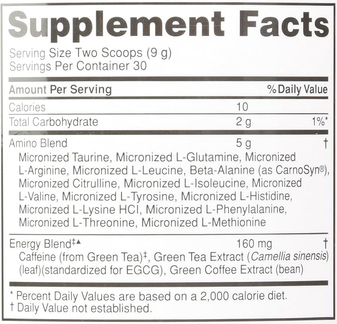 Optimum Nutrition Essential Amino Energy Concord Grape - 30 Servings 9.5 oz