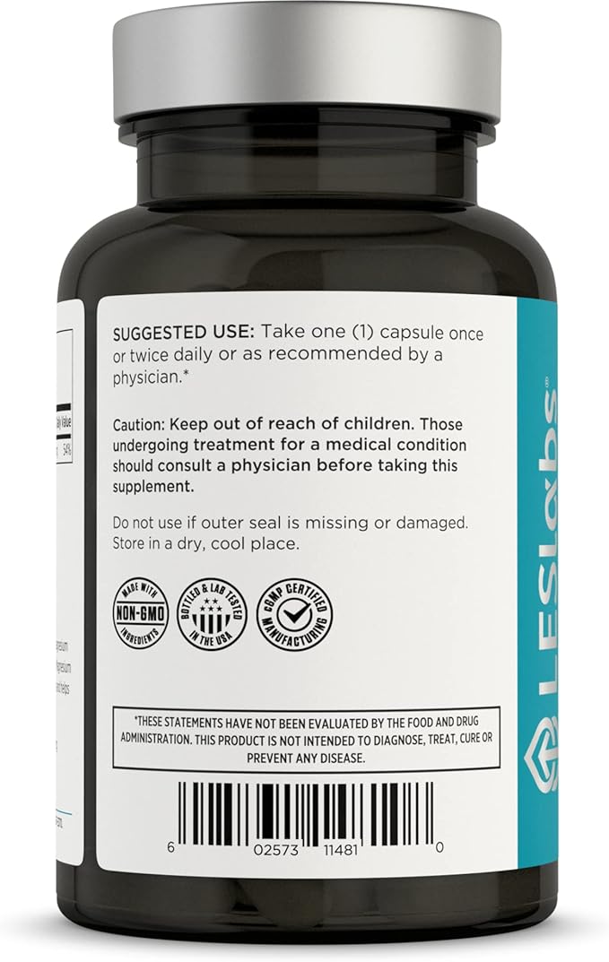LES Labs Magnesium Citrate – Stress Relief Restful Sleep Heart Health Metabolism Nerve &amp Muscle Function – Non-GMO Supplement – 120 Capsules