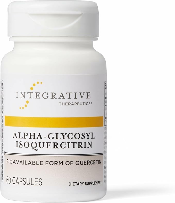 Integrative Therapeutics Alpha-Glycosyl Isoquercitrin - Quercetin Supplement for Cell Health &amp Antioxidant Pathway Support* - Supports Cell Integrity* - Vegan &amp Dairy-Free - 60 Count (60 Servi
