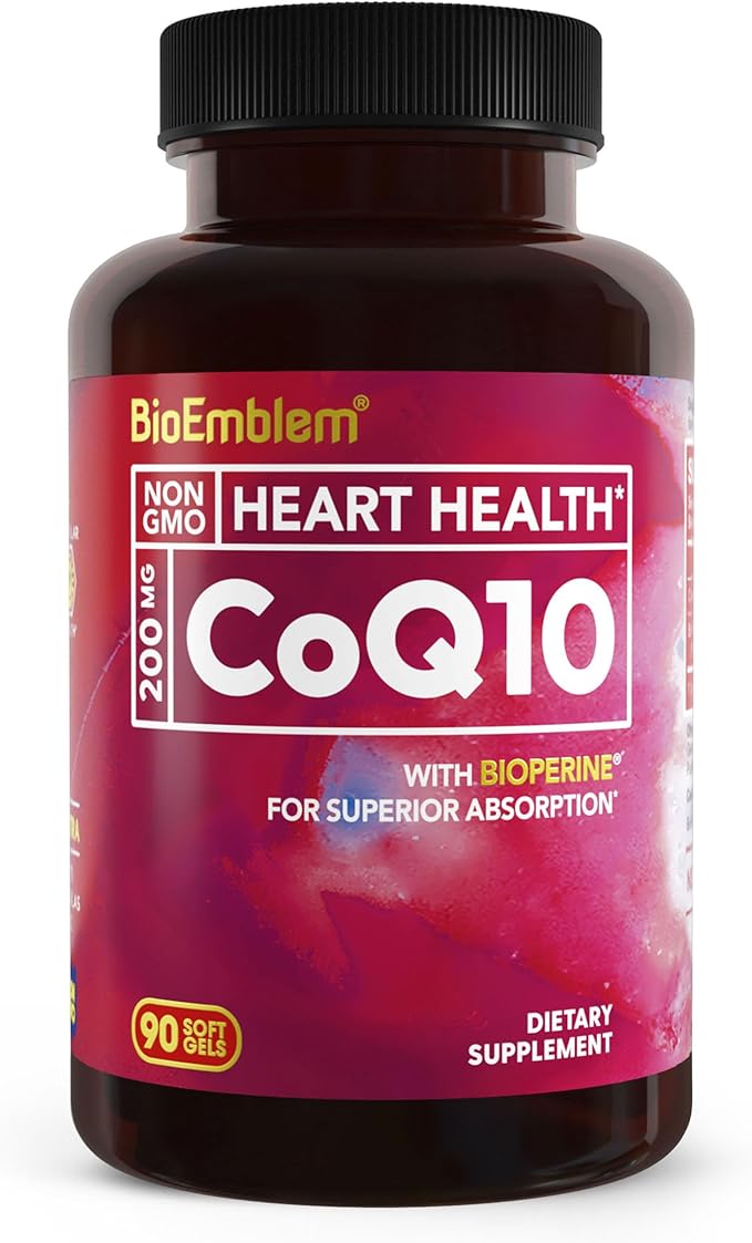 BioEmblem CoQ10 with BioPerine and NAD+ Supplement