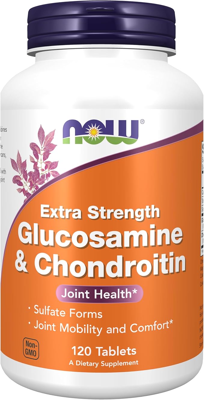 NOW Foods Supplements Glucosamine &amp Chondroitin Extra Strength Sulfate Forms 120 Tablets