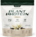 Snap Supplements Organic Plant Based Vegan Protein Powder Nitric Oxide Boosting Protein Powder Vanilla Bean BCAA Amino Acid for Muscle Growth Performance &amp Recovery - 30 Servings (Vanilla)