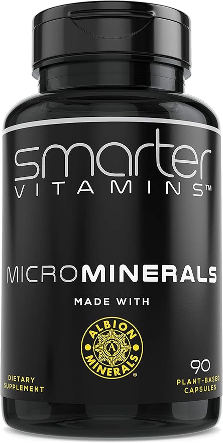 15mg Zinc Glycinate from Albion® 6 Essential Trace Bisglycinate Minerals Manganese Boron Chromium Selenium Molybdenum Supplement 90 Plant-Based Vegan Capsules