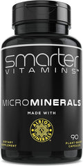 15mg Zinc Glycinate from Albion® 6 Essential Trace Bisglycinate Minerals Manganese Boron Chromium Selenium Molybdenum Supplement 90 Plant-Based Vegan Capsules