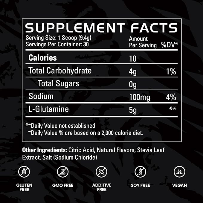 Gains in Bulk L-Glutamine Gluten Free Glutamine Powder for Muscle Recovery and Growth Post Workout Support Amino Acid Supplement Promotes Protein Synthesis Non GMO Cherry Limeade 30 Servings