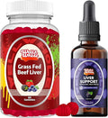 Well&ampWhole Grass Fed Beef Liver Gummies and Liver Support Liquid Drops