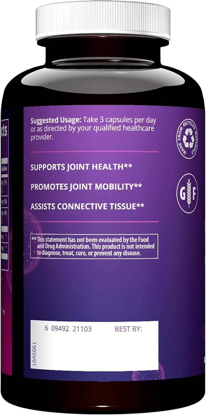 MRM Nutrition Glucosamine 1500mg &amp Chondroitin Sulfate 1200mg-For Women and Men-Joint Support Supplement for Cartilage Health Mobility Connective Tissue &amp Nutrition Gluten-Free - 60 Servin