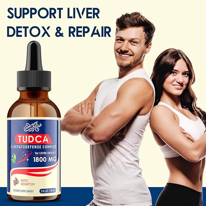 TUDCA Liver Support Drops 1800mg - Powerful Liver Supplement with Bile Salts NAC Schisandra and Dandelion Liver Detox &amp Repair - Fast-Absorbing Sugar-Free Alcohol-Free – 4 Fl.Oz
