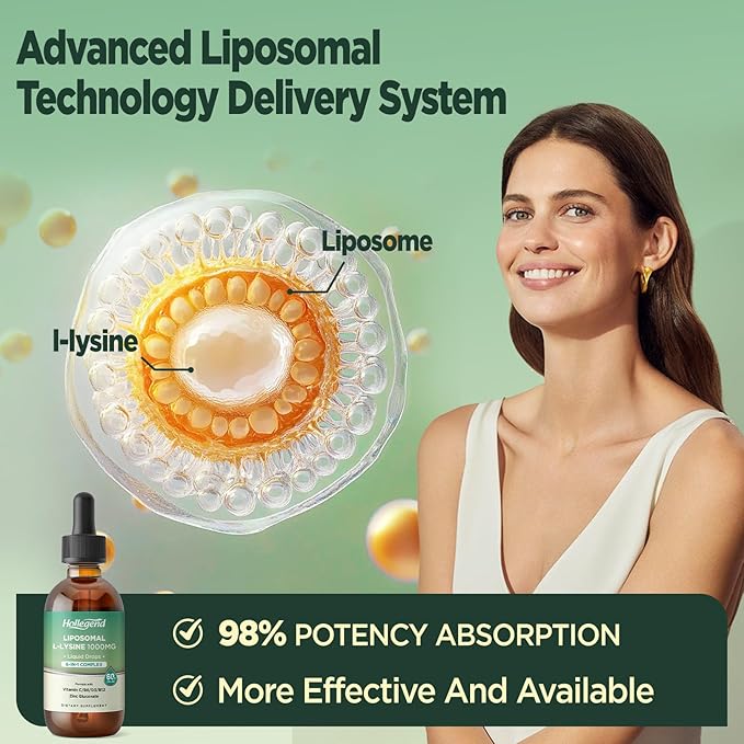 Liposomal L Lysine &amp Oregano Oil Liquid Drops Immune Support &amp Overall Health