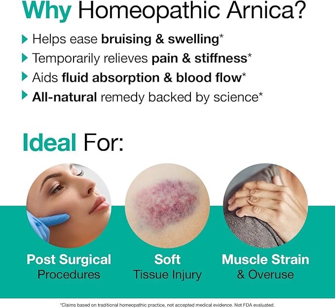 VitaMedica Arnica and Bromelain Blister Packs Bundle | for Post Surgery and Muscle Recovery | Bruise Relief | Plant Based Natural Formulas | 2 Product Bundle for Healing Support | 5 Day Supply