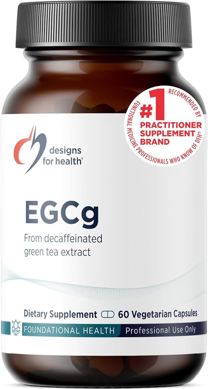 Designs for Health EGCg - Decaffeinated Green Tea Extract (225mg) + Polyphenols Antioxidant Supplement - Non-GMO Vegan Green Tea Pills (60 Capsules)