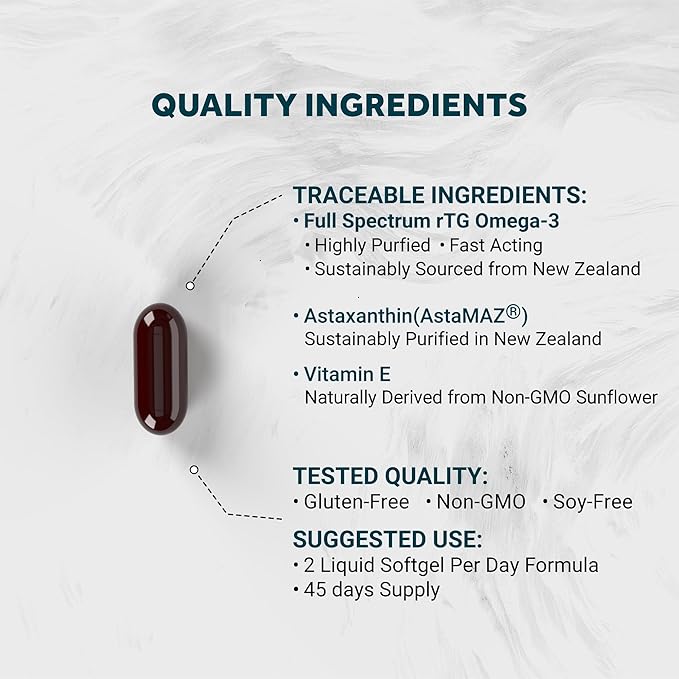 Naturalis Ultra rTG Omega 3 Fish Oil 1800mg from Wild New Zealand Tuna | IFOS Certified &amp Sustainably Sourced | Full Spectrum Omega3s EPA DHA &amp DPA | 90 Softgels