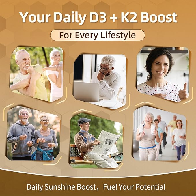 GREENPEOPLE Vitamin D3 K2 Softgel - 5-in-1 D3 K2 Vitamin 10000 iu 200 mcg K2 MK7 VIT A Omega-3 &amp CoQ10 for Ultimate Absorption - K2 D3 Vitamin Supplement Support Ca Absorption Heart &amp Bone