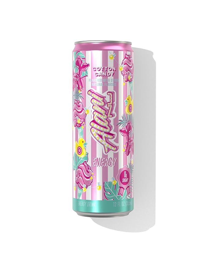 Alani energy drink Cotton Candy &amp Cherry Slush variety pack 12 cans - Sugar Free Low Calorie Energy Drinks - Pre Workout Performance Zero Sugar 12 Fl Oz Cans