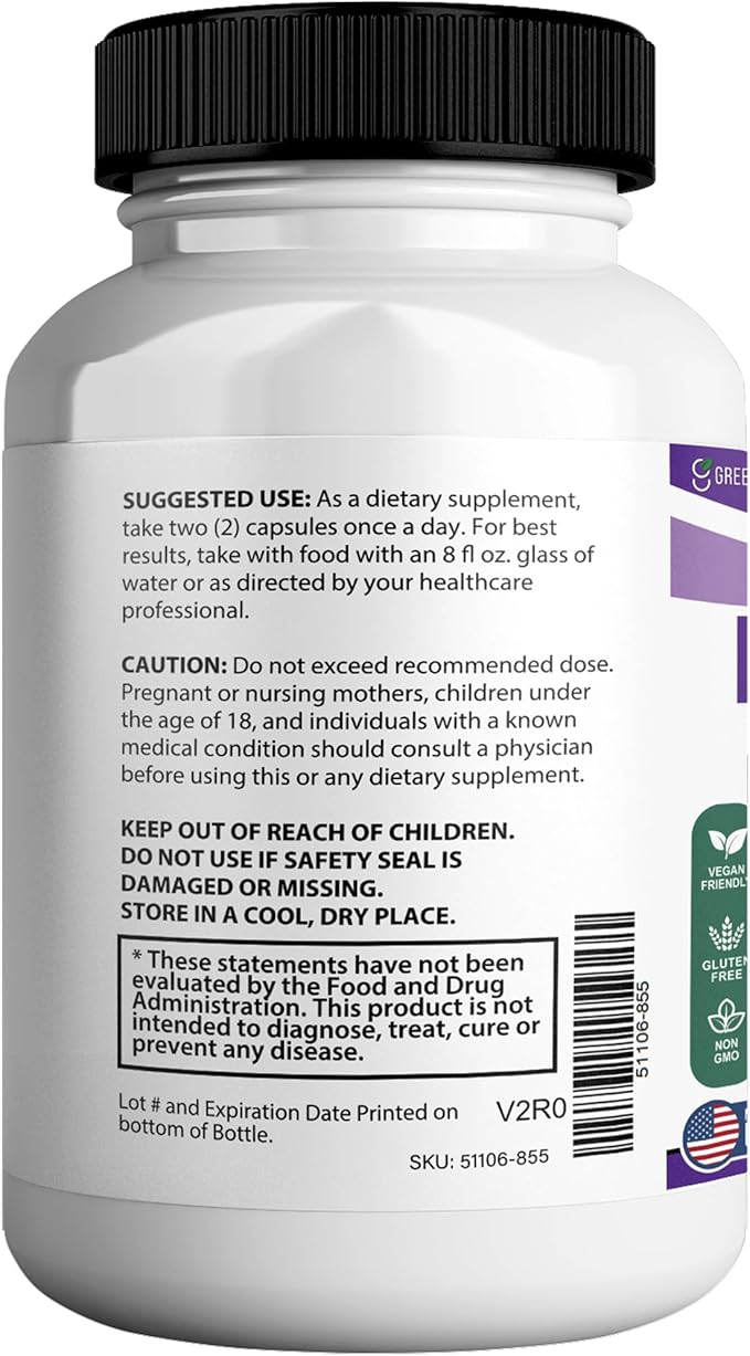 NervoLyn Max Maximum Strength Nerve Support Supplement 60 Capsules with Vitamin B Complex Vegan Gluten Free Non-GMO 30 Day Supply (5)