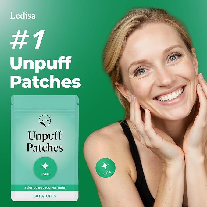 Unpuff Patches | with Dandelion &amp Ginger | for Bloating Water Retention &amp Digestion | 30 Days Supply