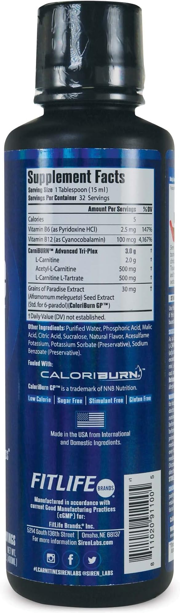 PMD Sports BCAA's Stim Free for Recovery and Performance Lemonade (30 Servings) &amp Siren Labs L-Carnitine Elite Burn Fat Loss Support Strawberry Blast 3000 mg (32 Servings)