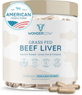 WONDERCOW Beef Liver Capsules Grass Fed Supplement - Desiccated &amp Natural Source of Protein Iron Vitamins A &amp B- Boosts Energy and Immunity | USA Grown Non-GMO Gluten Free