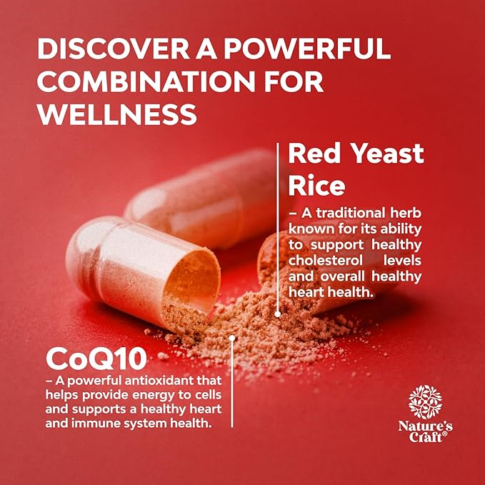 Bundle of USDA Organic Mullein Drops for Lungs with Marshmallow Root Extract &amp Plantain Leaf and Red Yeast Rice with CoQ10 Supplement - Advanced Healthy Heart &amp Healthy Cholesterol Levels Form