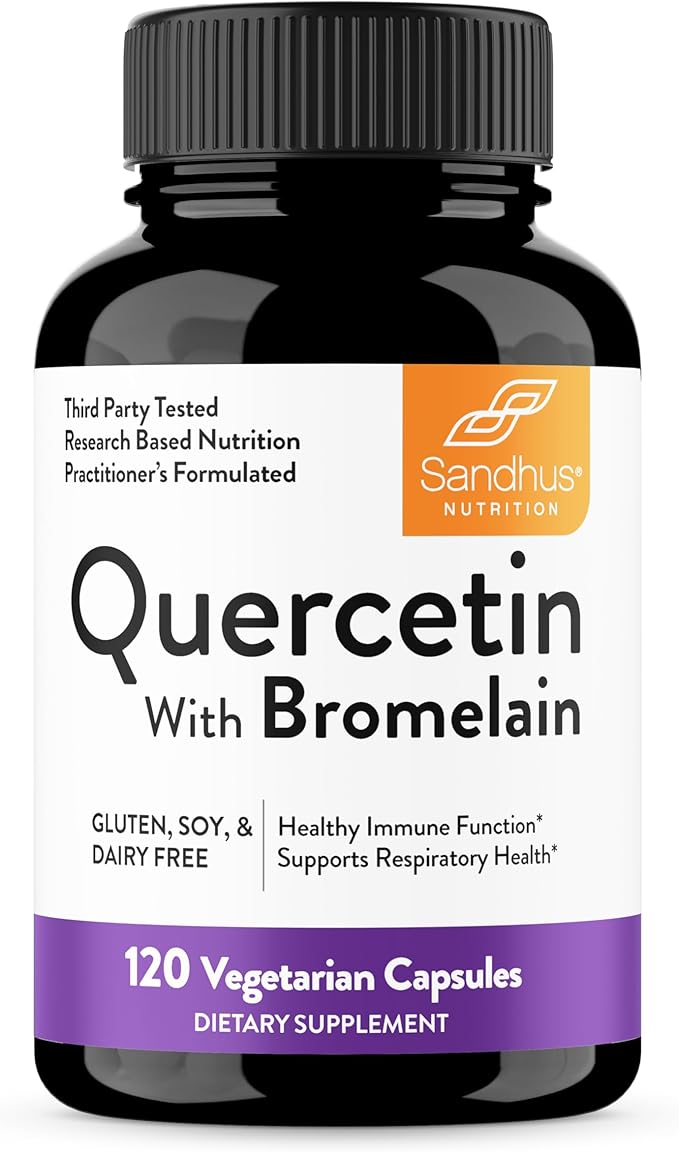 Sandhu's Quercetin 1000mg &amp Quercetin with Bromelain 1000mg Per Serving Bioflavonoids Supplement Complex| Supports Immune Health for Men &amp Women