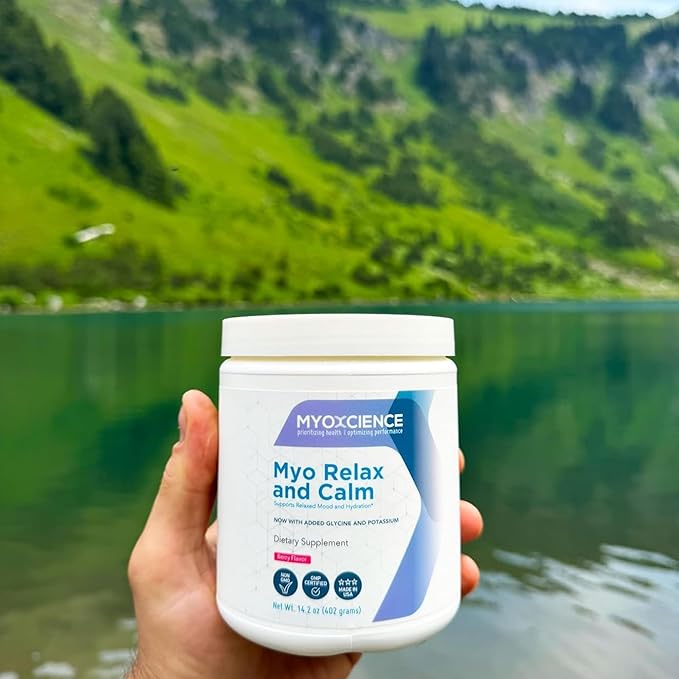 MYOXCIENCE Myo Relax &amp Calm | Myo-Inositol L-Theanine Taurine Magnesium &amp GABA | Supports Sleep Neurotransmitter &amp Hormone Support (Berry Flavor) (60 Servings)