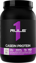 Rule 1 Proteins Casein Protein - 25g Protein and 11g EAAs Per Serving from Slow-Release Micellar Casein for Overnight Recovery and Sustained Delivery Between Meals (2 Pounds Vanilla Crème)