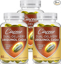 Ubiquinol CoQ10 600 MG Softgels with Omega-3 &amp Shilajit &amp PQQ Advanced Dual-Delivery Coenzyme-Q10 Active CoQ10 Ubiquinol Supplement for Fertility Antioxidant Heart Brain &amp Energy 180