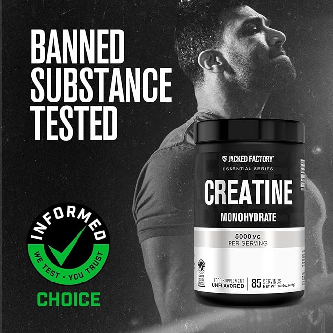 Jacked Factory Nitrosurge Pre-Workout in Grape &amp Creatine Monohydrate for Men &amp Women