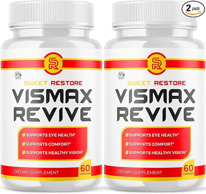(2 Pack)Vismax Revive Capsules Official VismaxRevive Vision Support Supplement with All Natural Ingredients Advanced Eye Health Formula &amp Vision Vitamin Supporting Wellness Naturally (120 Capsul