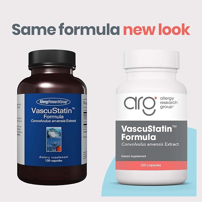 Allergy Research Group ARG VascuStatin Formula - Supports Immune Function and Tissue Health - Delivers 2 g Field Bindweed Extract per Serving - 30 Servings - 120 Capsules