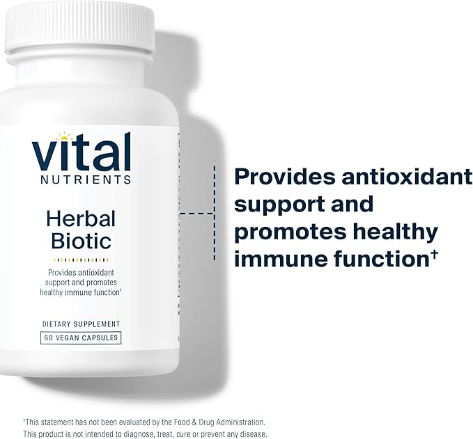 Vital Nutrients Herbal Biotic - Herbal Immune Support Supplement - Antioxidant Support Promotes Healthy Immune System - Gluten Dairy Soy Free - Non-GMO - 60 Capsules