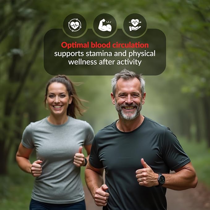 Herbal Circulation Support Capsules 180s | Supports Circulatory Wellness with Hawthorn Garlic Ginkgo Cayenne Milk Thistle Bilberry &amp Valerian | Supports Vitality &amp Daily Wellness