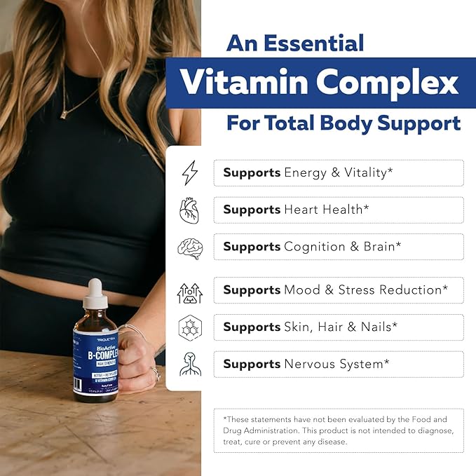 BioActive Vitamin B Complex - Blood Stream Ready Methylated B Complex - Featuring Methylfolate 3 BioActive Forms of B12 BenfoPure® B1 &amp Pantesin® B5 - 12 B Vitamins in Clinical Doses - Liquid 4