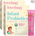 LOVEBUG Infant Probiotics 0-6 Months - USDA Organic Probiotics for Babies Supports Baby Gas Colic Diarrhea and Newborn Constipation Relief Allergen &amp Sugar Free Tasteless Powder 60 Pack