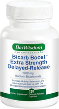 Bicarb Boost Sodium Bicarbonate Capsules Extra Strength 1300mg Organic Use Delayed-Release Sodium Bicarbonate Tablet Kidney Alkalinity Health Pure Baking Soda Tablet 120 Sodium Pills