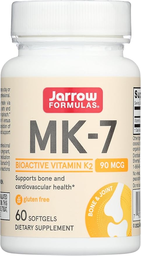 JARROW FORMULAS MK-7 Vitamin K2 Softgels 90 mcg 60 CT