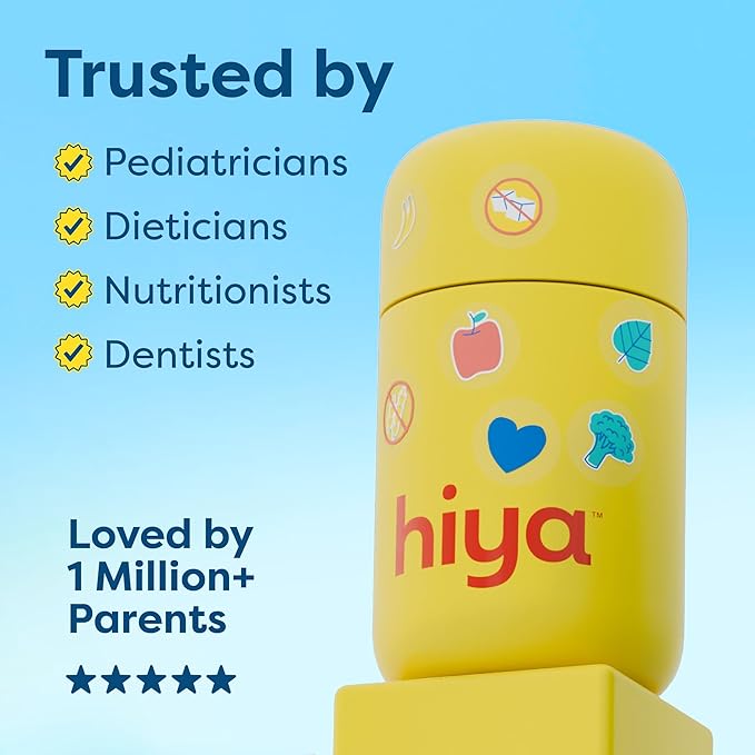 HIYA Kids Multivitamin Tablets – 15+ Essential Vitamins &amp Minerals with Fruits &amp Veggies for Ages 2+ Supports Growth Development &amp Immune 0g Sugar – 30 Day Supply for Toddlers &amp Kid