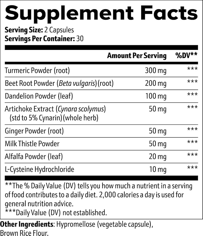 Livelle Milk Thistle Liver Support Supplement | 60 Capsules