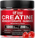 Creatine Nutritional SupplementMixed Berry Flavor Chewable 120 Count 5g Daily Serving Sugar Free Creatine Gummies for Men and Women